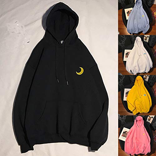 OverDose Las Mujeres De OtoñO De Manga Larga CáLida Delgada Sudadera Bolsillos Con Cremallera Sport Con Capucha Casual Blusa SeñOra Tops Sudadera Con Capucha Superior (large, Rosa)