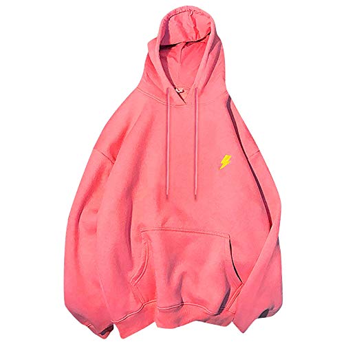 OverDose Las Mujeres De OtoñO De Manga Larga CáLida Delgada Sudadera Bolsillos Con Cremallera Sport Con Capucha Casual Blusa SeñOra Tops Sudadera Con Capucha Superior (large, Rosa)