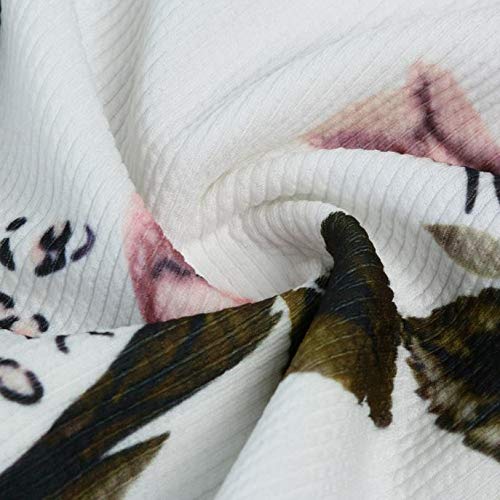 Overdose Las SeñOras De Las Mujeres De ImpresióN De Manga Larga Tops Blanco Cremallera Mejor Regalo De La Chaqueta Caliente Outwear Negro Tops Sueltas Top (XL, C-Blanco)