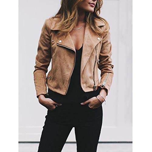 Overdose Nuevas SeñOras para Mujer Retro Rivet Fresco Zipper Up Bomber Chaqueta De Moda Casual Outwear