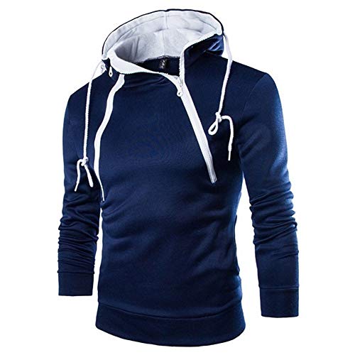 Overdose Sudadera con Capucha De Manga Larga para Hombre con Cuello Redondo Sudadera con Capucha De PoliéSter con Capucha Negra Top CáLido con Capucha De OtoñO Nueva
