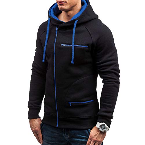 Overdose Sudadera con Capucha Gris De Manga Larga para Hombre Casual Sudadera Gris Outwear para Hombres Parka De Invierno Desgastar