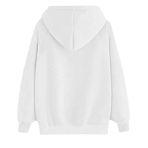 Overdose Sudadera con Capucha Y Manga Larga para Mujer Sudadera con Capucha Y CáLido con Jeans Sudaderas con Capucha Top Blusa Nuevo OtoñO