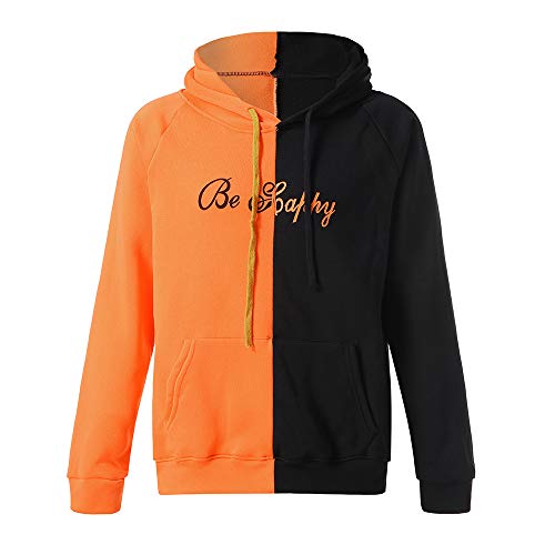 Overdose Sudadera Hombres Patchwork Slim Fit Hoodie OtoñO Moda Outwear Nueva Blusa Adolescente Top 2018 Sudadera (Small, y-Blanca)