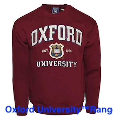 Oxford University OU201 - Sudadera unisex Licensed Maroon, Unisex adulto, color marrón, tamaño XL