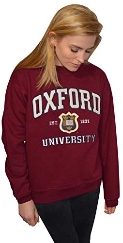 Oxford University OU201 - Sudadera unisex Licensed Maroon, Unisex adulto, color marrón, tamaño XL