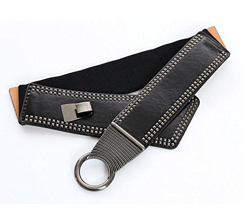 Oyccen Mujeres Punk Remache Cinturón Elástico Cinturones Damas Pretina Vestido Decoración