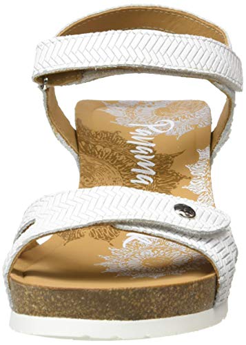 Panama Jack Julia Menorca, Sandalia con Pulsera Mujer, Blanco (Blanco B5), 38 EU