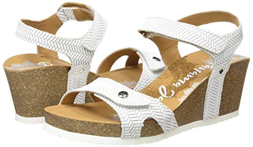 Panama Jack Julia Menorca, Sandalia con Pulsera Mujer, Blanco (Blanco B5), 38 EU