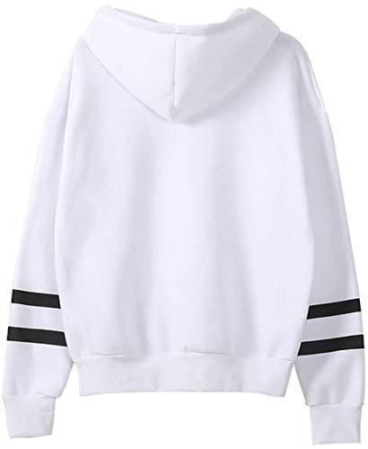 PANOZON Sudadera Friends Serie para Mujer Chaqueta Deportiva con Capucha Mangas Largas Estilo Casual Adolescentes (S, Blanco FR-6)