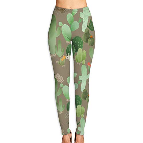 Pantalon Yoga Cactus Pattern Womens Ultra Soft Leggings Fashion High Waist Yoga Pants Printed Sport Workout Leggings Tight Pants