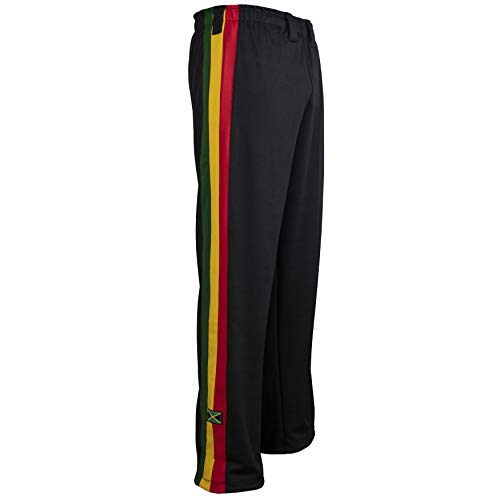 Pantalones Auténtica Brasileña Capoeira Artes Marciales para Chicos (Blanco, Jamaica, Reggae Temático) - 5-6