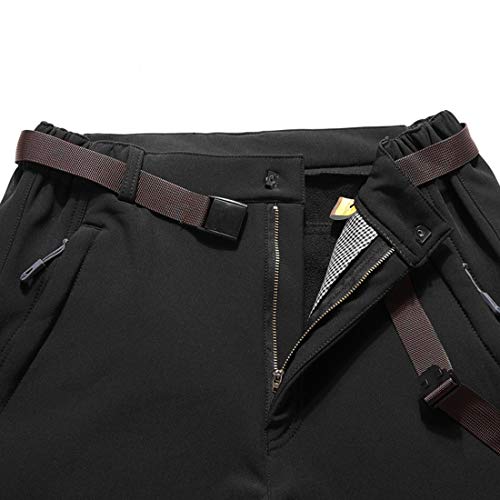 Pantalones De Esquí De Las Mujeres con Bolsillo con Cremallera, Resistente Al Agua Grueso Térmicos Pantalones De Nieve Ski Felpa Traje para Las Mujeres Camping Snowboard A Prueba De Viento