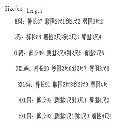 Pantalones Harem con Cintura elástica para Hombre, Estilo Chino Retro, Holgado, Ligero, Transpirable, Pantalones con pies de Haz de Colores Lisos Large