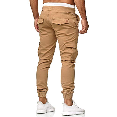 Pantalones Hombre Casuales Moda Color sólido Deportivos Running Pants Jogging Pantalon Fitness Gym Slim Fit Pantalones Largos Pantalones Ropa de Hombre Pantalones de Trekking vpass