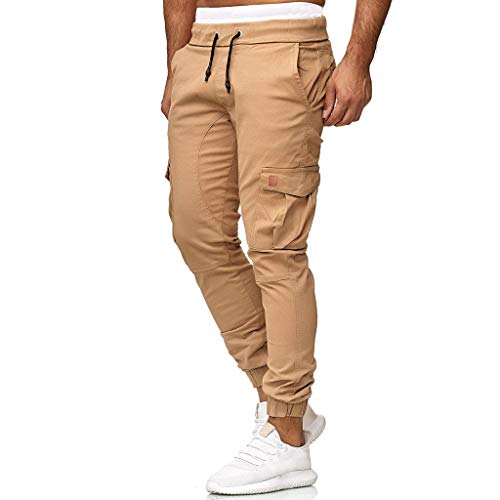 Pantalones Hombre Casuales Moda Color sólido Deportivos Running Pants Jogging Pantalon Fitness Gym Slim Fit Pantalones Largos Pantalones Ropa de Hombre Pantalones de Trekking vpass