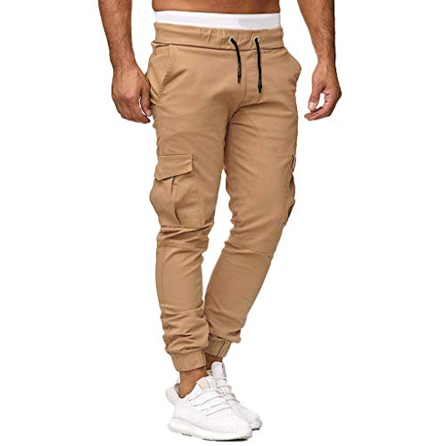 Pantalones Hombre Casuales Moda Color sólido Deportivos Running Pants Jogging Pantalon Fitness Gym Slim Fit Pantalones Largos Pantalones Ropa de Hombre Pantalones de Trekking vpass