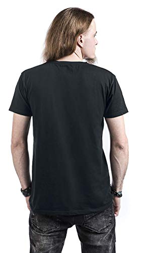 Pantera Logo Hombre Camiseta Negro M, 100% algodón, Regular