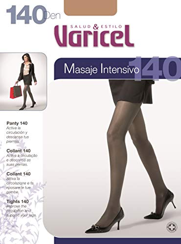 PANTY VARICEL 140 Compresión graduada. Tus piernas descansan y previene la aparición o evolución de las varices. Compresión fuerte 18/22 mmHg. (NEGRO P)