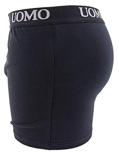 Paquete de 6 Piezas, Calzoncillos Hombre, Boxer Algodon, Ropa Interior Cómoda para Hombres, Multicolor, 2 Negros, 2 Azules, 2 Grises, XXXX-Large