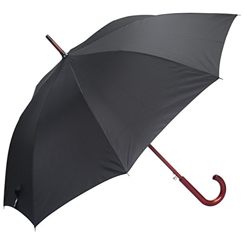Paraguas de Viaje automático - Paraguas clásico 121 cm / 48 Pulgadas Adecuado para Hombres Hombres Mujeres Paraguas de Lluvia con Mango de Madera Estable para 2 Personas