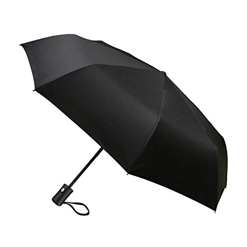 Paraguas Plegable, TechRise Paraguas Plegable Automático Impermeable de Viaje Compacto Resistencia Contra Viento para Viaje para Hombres y Mujeres ( nero)