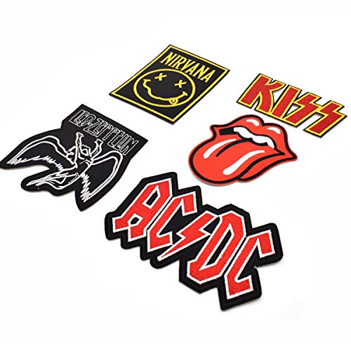 Parche bordado termoadhesivo, 5 unidades, autoadhesivo, diseño vintage de Chileeany bordado, bordado para ropa, vaqueros, chaquetas, mochilas