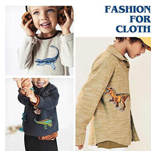 Parche de Ropa, Muscccm 15 Piezas Parches Ropa Termoadhesivos Dinosaurio Bufandas