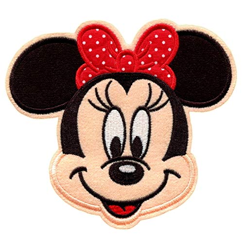 Parche Termoadhesivo Minnie Grande - 14.9 x 13.1 cm - Parche para Ropa Infantil Decorativo Bordado Dibujos Animados Animal Mouse Vestidos Niñas Apliques para Coser Aplicaciones Termoadhesivas Chica