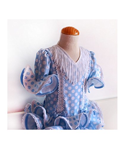 Patrón de costura vestido niña flamenca, estilo marisol, con vídeo-tutorial para realizarlo. Talla 1 a 8 años. Patrón multitalla en papel.