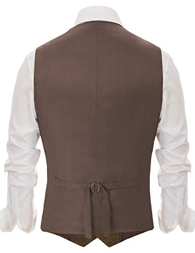 PaulJones Chaleco sin mangas Chaleco de Hombres sin Mangas con Cuello Solapa en V L PJ86 6#