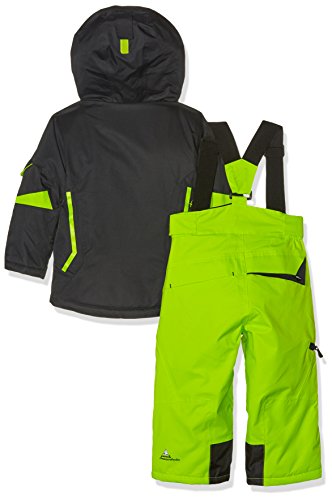 Peak Mountain Ecosmic - Conjunto de esquí para niño, Niño, Color Noir/Vert Lime, tamaño 3 Años (Talla del Fabricante: 3 Años)