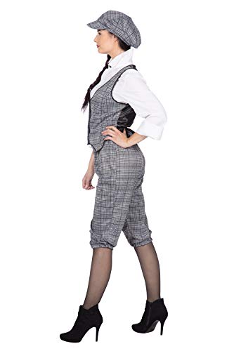 Peaky Blinders - Traje de glencheck para mujer, diseño de los años 20, color blanco y negro, talla 40