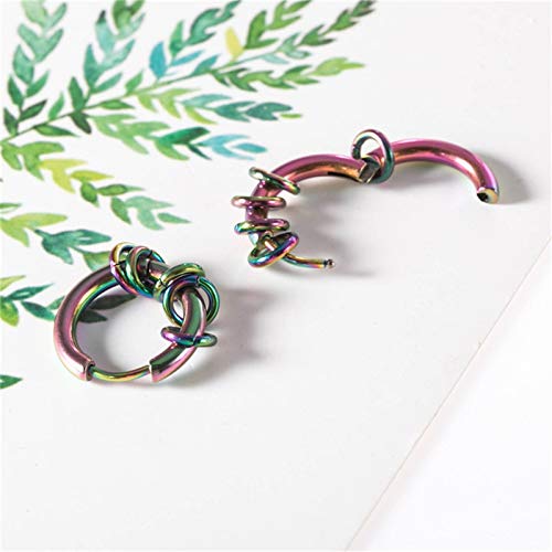 Pendientes De Moda Hombres Joyería Accesorios Círculo Pendientes Hombres Ronda Titanio Acero Hipster Rock Estilo Punk Mujeres De Moda