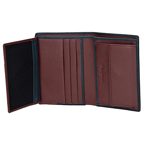 Pepe Jeans Arrow Cartera vertical con monedero Azul 8,5x11,5x1 cms Piel