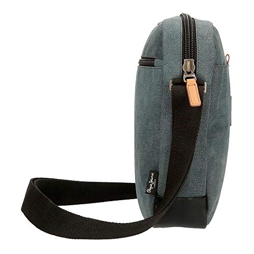Pepe Jeans Cargo Bandolera Portatablet Gris 23x27x7 cms Algodón y PU