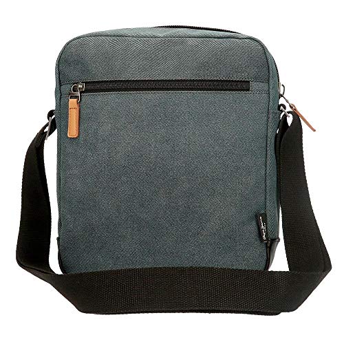 Pepe Jeans Cargo Bandolera Portatablet Gris 23x27x7 cms Algodón y PU