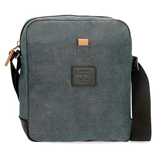 Pepe Jeans Cargo Bandolera Portatablet Gris 23x27x7 cms Algodón y PU