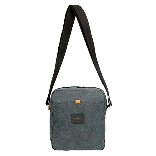 Pepe Jeans Cargo Bandolera Portatablet Gris 23x27x7 cms Algodón y PU