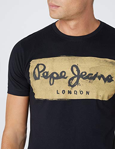Pepe Jeans Charing PM503215 Camiseta, Negro (Black 999), X-Large para Hombre