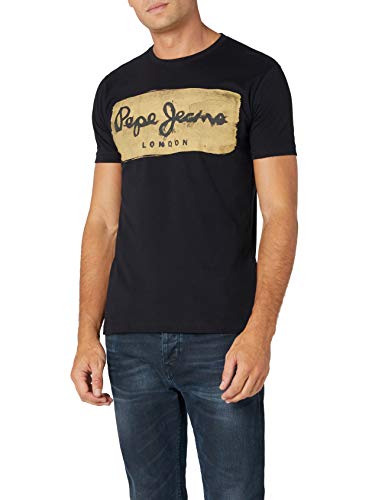 Pepe Jeans Charing PM503215 Camiseta, Negro (Black 999), X-Large para Hombre
