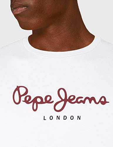 Pepe Jeans Eggo Long, Top de Manga Larga Para Hombre, Blanco (White 800), X-Large