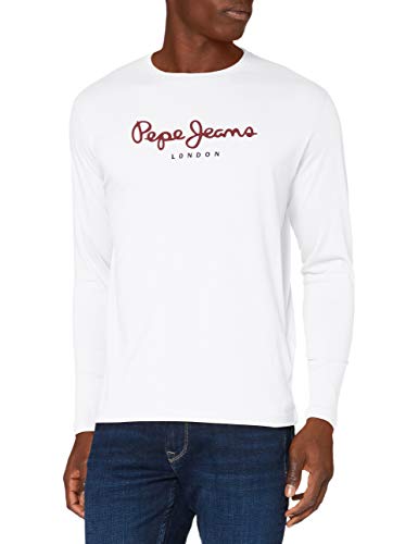 Pepe Jeans Eggo Long, Top de Manga Larga Para Hombre, Blanco (White 800), X-Large