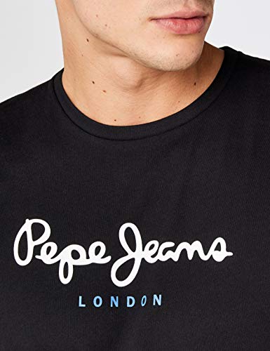 Pepe Jeans Eggo PM500465 Camiseta, Negro (Black 999), Medium para Hombre