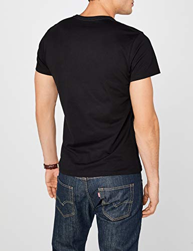 Pepe Jeans Eggo PM500465 Camiseta, Negro (Black 999), Medium para Hombre