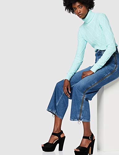 Pepe Jeans Mara Zip Vaqueros Straight, Azul (Denim 000), W35/L28 (Talla del Fabricante: X-Small) para Mujer