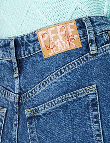 Pepe Jeans Mara Zip Vaqueros Straight, Azul (Denim 000), W35/L28 (Talla del Fabricante: X-Small) para Mujer