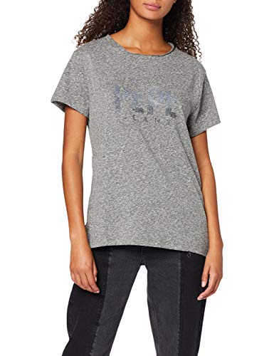 Pepe Jeans Mirilla Camiseta, Gris (Light Grey Marl 913), Small para Mujer