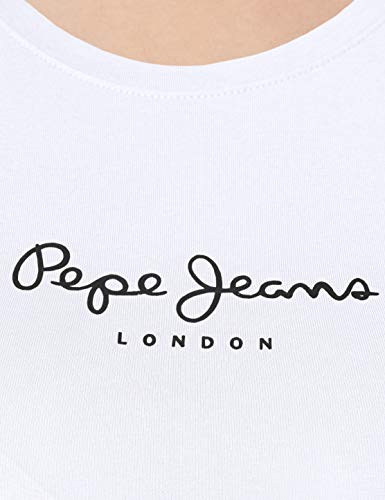 Pepe Jeans New Virginia LS PL502755 Camiseta, Blanco (White 800), Medium para Mujer
