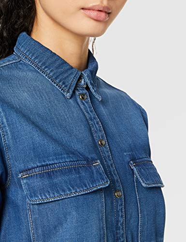 Pepe Jeans Nina Blusa, Azul (Denim GF8), Small para Mujer